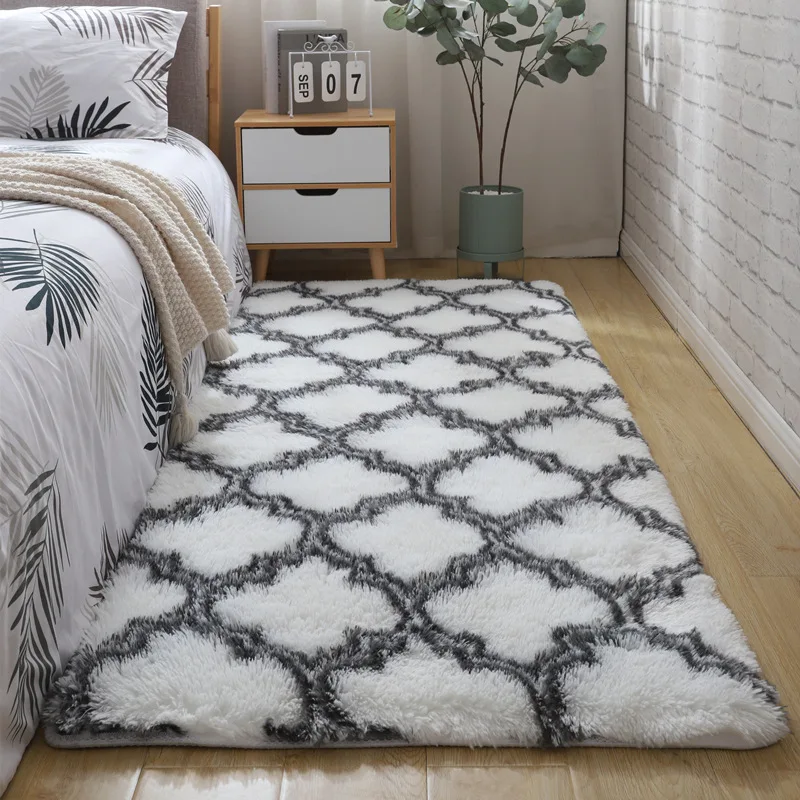 Мягкий ворсистый напольный коврик с длинными волосами для спальни коридора