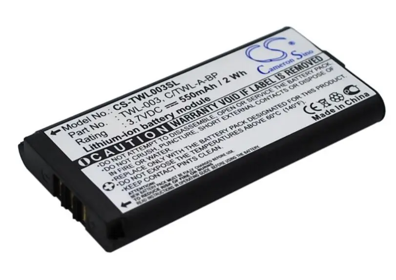 Cameron sino 550 мАч батарея на запчасти для Nintendo NDSiL C/TWL A BP TWL 003 игры psp NDS