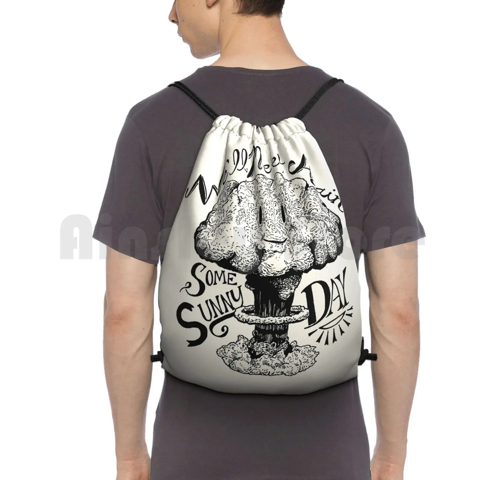 

We'Ll Meet Again Some Sunny Day Backpack Drawstring Bag Riding Climbing Gym Bag Movies Fan Art Dr Strangelove Stanley