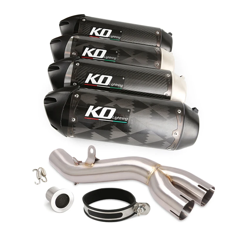 

Escape Motorcycle Exhaust Mid Connect Tube And 51mm Vent Pipe Carbon Fiber Modified For Duke 950/990 Adventure