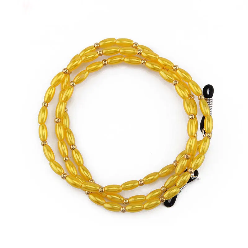 Одноцветные очки с искусственным жемчугом и бусинами цепочка ремешки для очков