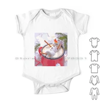 the mach soft guy takes a hot bath newborn baby clothes rompers cotton jumpsuits popular hot chocolate cup infant long sleeve