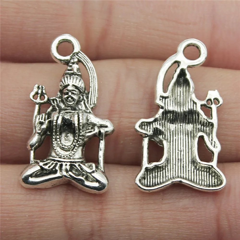10 шт. 15x26 мм Подвески индийская богиня Shiva DIY Ювелирные изделия фурнитура античное