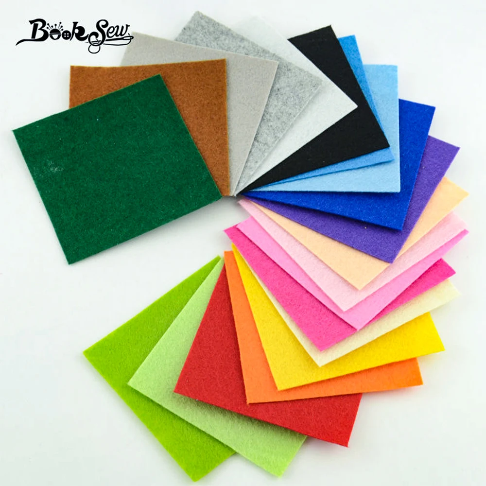 Booksew 15x15 см ремесла разных Цвет 100% полиэстер Фетр Ткань Куклы интерьера | Ткань -32731272419