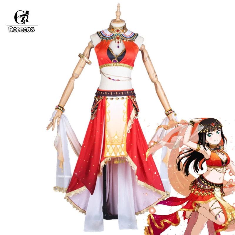 ROLECOS аниме Love Live Aqours Dancing Diva 9 символов Takami Chika Watanabe You Kurosawa Ruby платье униформа