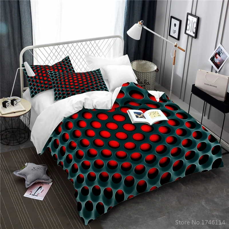 

Fashion Honeycomb 3D Printed Bedding Set Soft Comforter Cover Pillowcase Set Bedclothes Home Textile Twin Full Queen King Size