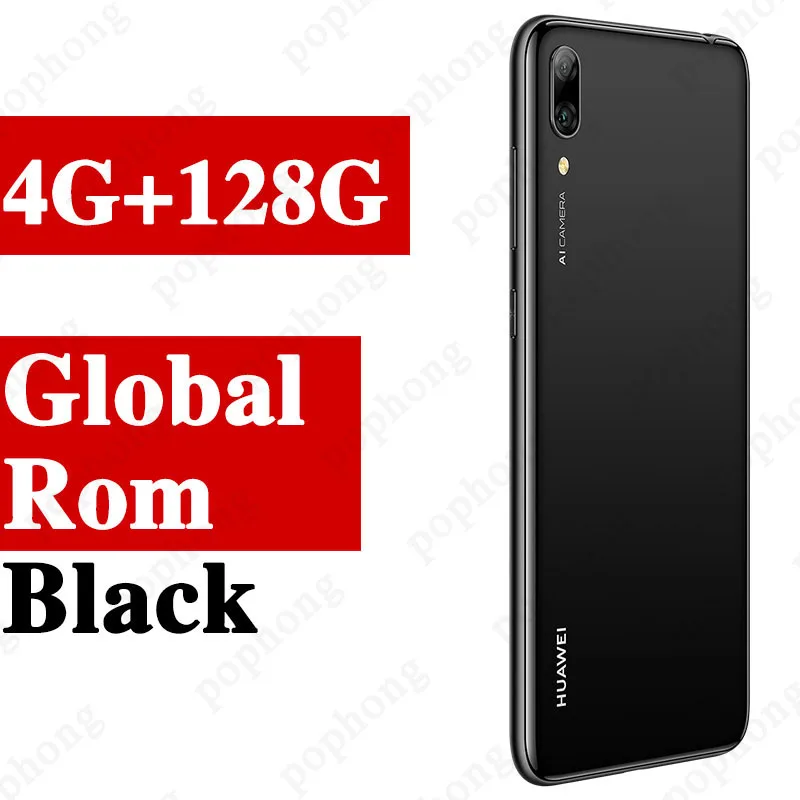 4G 128G Black Мобильный телефон huawei Enjoy 9 с глобальной прошивкой, 6,26 дюймов, Android 8,1, восьмиядерный смартфон huawei Y7 Pro, 4000 мАч, двойная карта, двойная подставка - Цвет: 4G 128G Black
