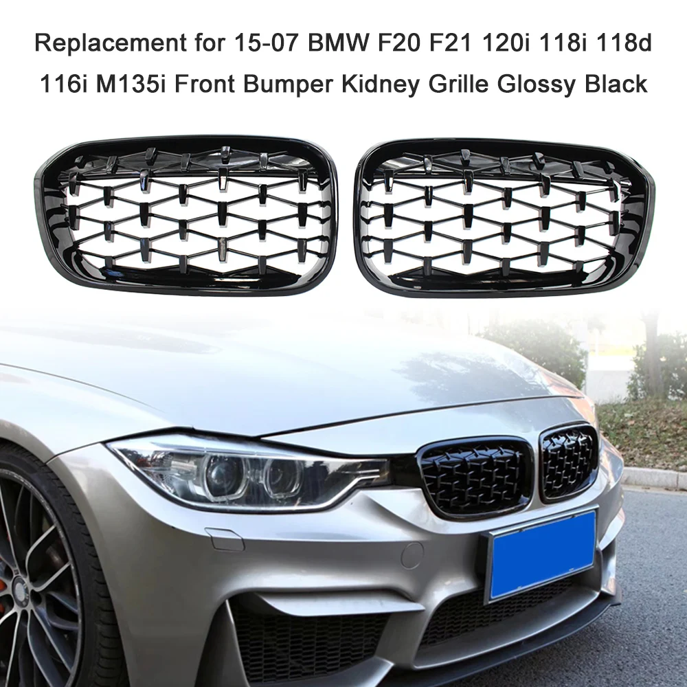 Передний бампер почечная решетка глянцевая черная Замена для 15 07 BMW F20 F21 120i 118i 118d
