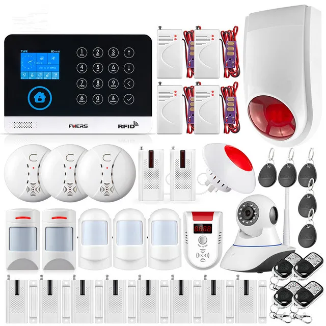 

Security Wireless Home GSM WIFI Alarm kit WG11