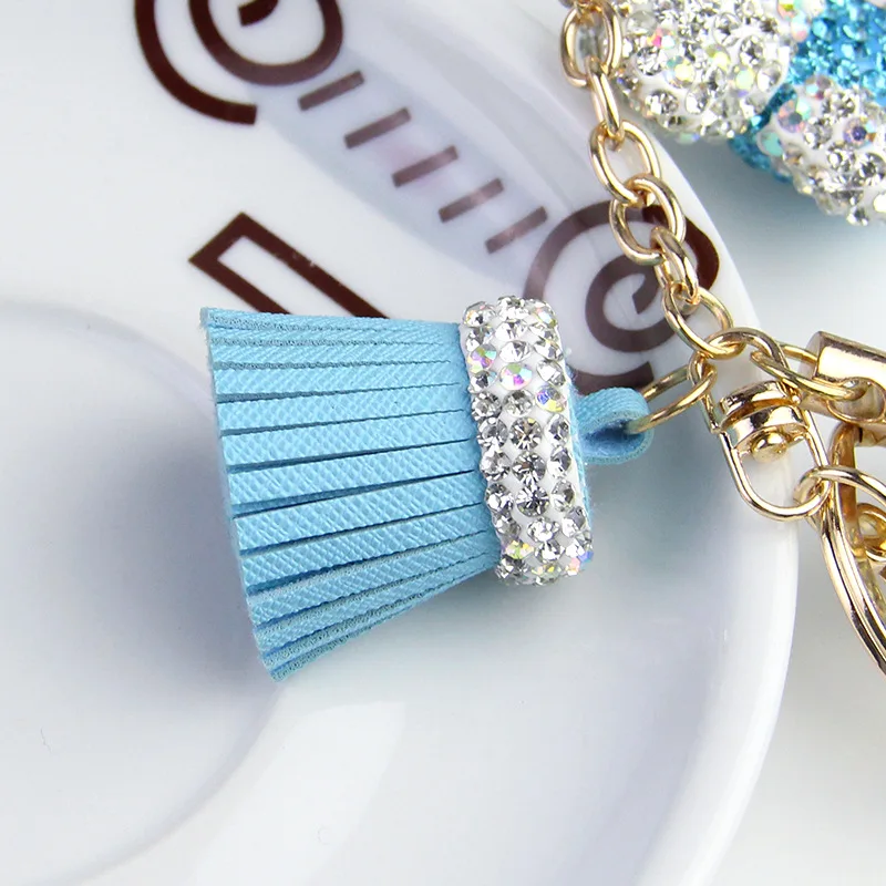 Хрустальный брелок стразы из сплава для женщин золотистый Медведь тедди сумка