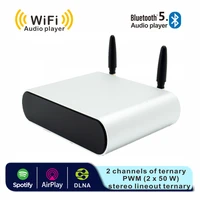 wr20 pro mini home wifi receiver and bluetooth hifi power stereo class d digital multiroom network audio amplifier with usb