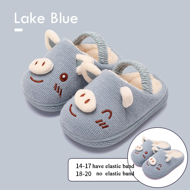 Меховые тапочки для маленьких мальчиков и девочек милые плюшевые домашние