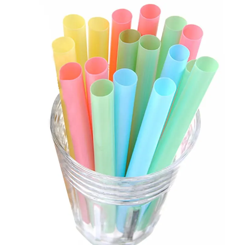 

100Pieces Disposable Straws Flexible Plastic Straws Multicolor Drinking Straws Bar Kitchen Accessories