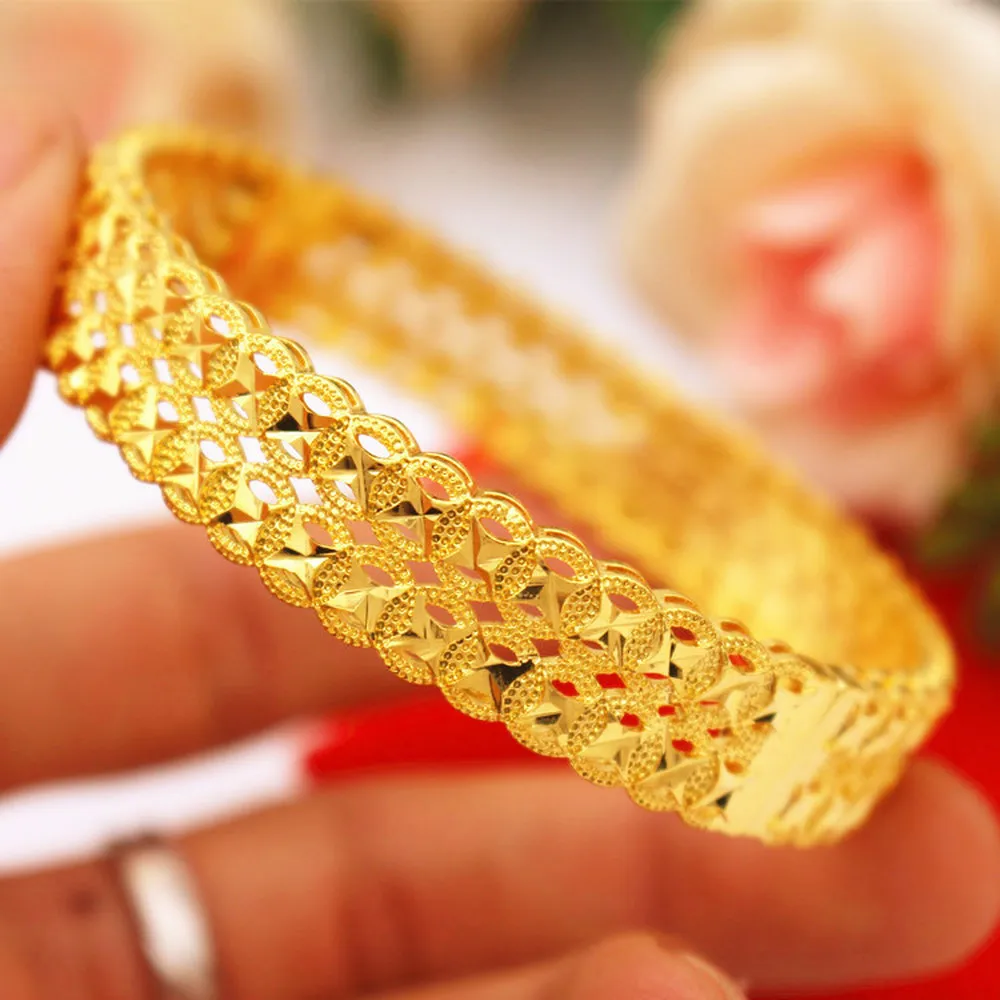 Women Bracelets Boho Vintage 24K Gold Geometric Carved hollow Wealth totem Bracelet jewelly Beach 2020 Fashion wedding Jewelry|Цепочки и