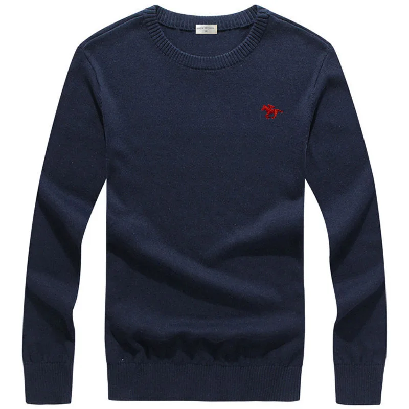 Мужской свитер с отложным воротником и длинными рукавами деловой Повседневный