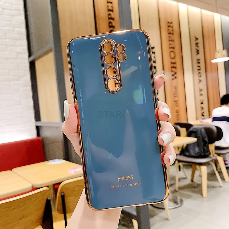 Ins Luxury Plating Glossy Mirror Phone Case On For Xiaomi Redmi 9 Redmi9  Soft Silicone Protective Back Cover Funda Etui