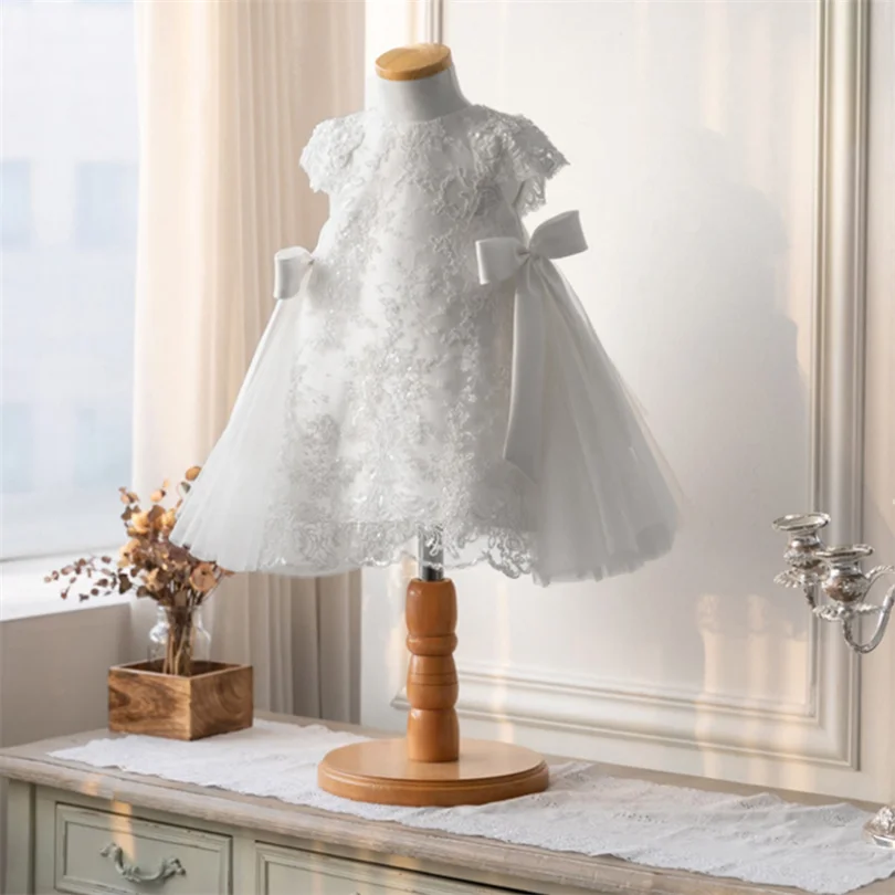 

Toddler Baby Baptism Christening Dress Girls Dresses For Party Wedding 1st Birthday Party Dress For Girl Ball Gown Lace Princess
