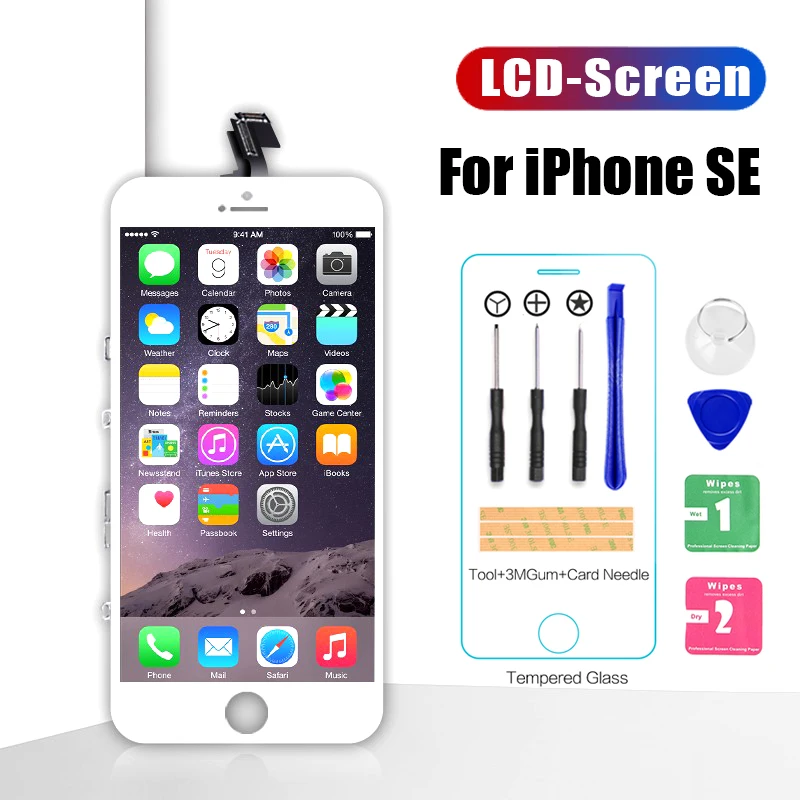 ЖК-дисплей для iPhone 4/4S/5/5C/SE/5S с сенсорным дигитайзером сменный экран без мелких