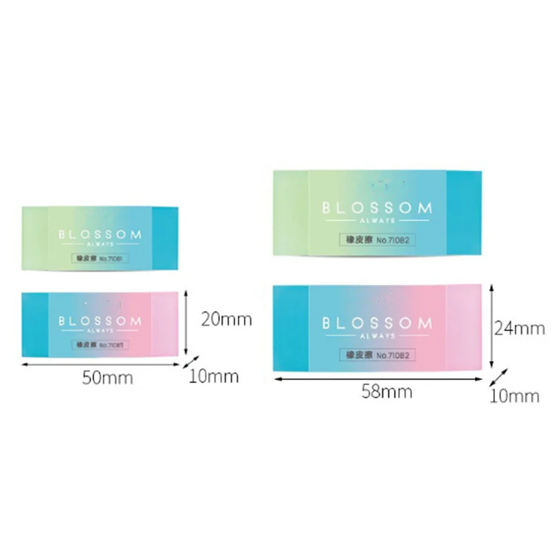 

1PC Colorful Rubber Erasers Durable Flexible Pencil Eraser Students Stationery School Supplies For Children Kids