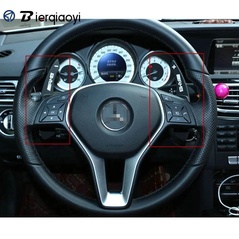 2 шт. автомобильные Переключатели скоростей на руле универсальные для Benz A/B/C/E/S/G/M/SLC/GL алюминий высокого класса Переключатели скоростей на руле Shifter расширение