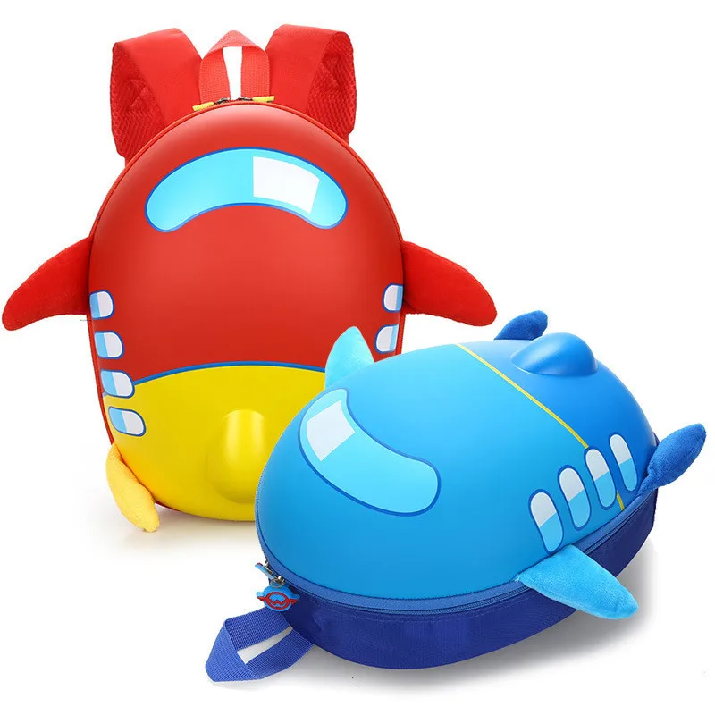 Детские школьные сумки 3D рюкзак с милым самолетом для девочек и мальчиков