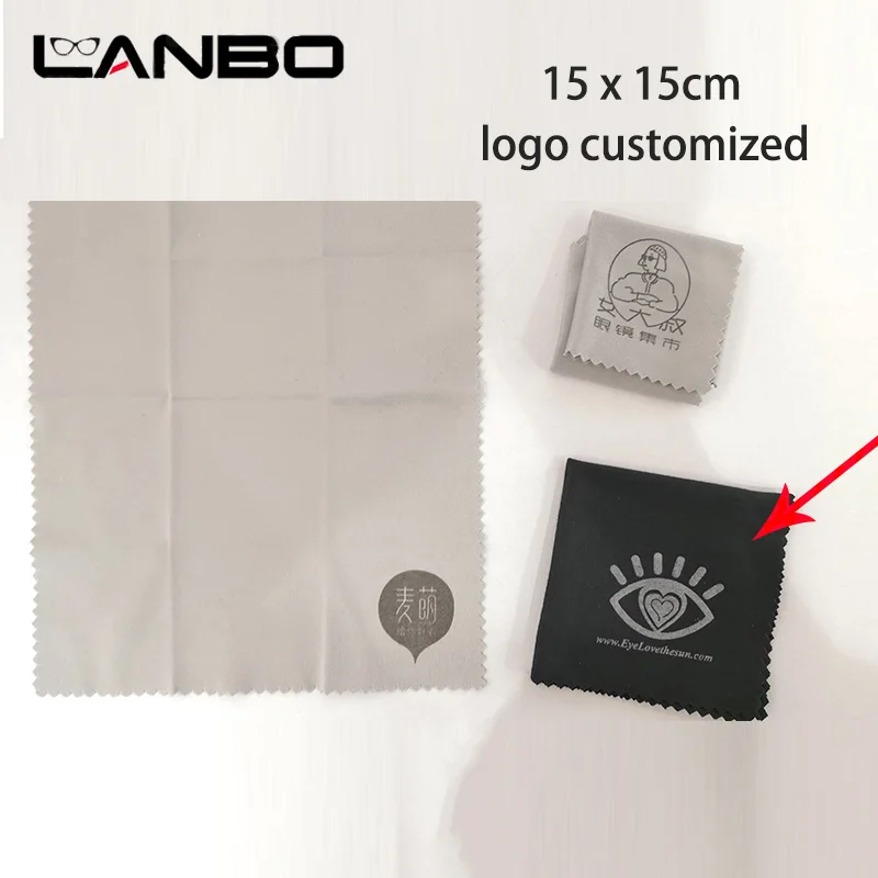 

1000Psc 15x15 см логотип Линзы для очков на заказ одежда, аксессуары для глаз, солнцезащитные очки, чистящая ткань из микрофибры очки Камера очки т...