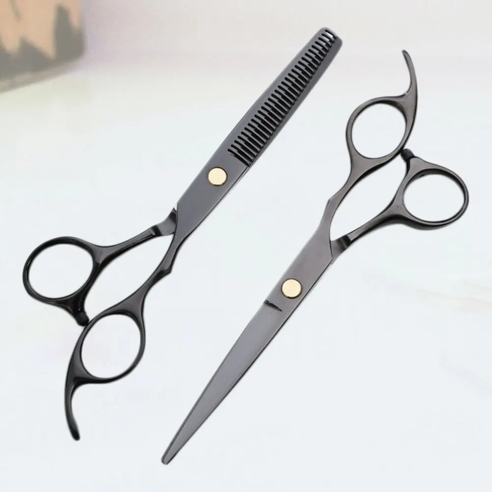 

2pcs Professional Hair Scissors Barbers Shears Hair Cutting Scissors Hair Styling Tools for Home (Straight Scissors + Teeth Scis