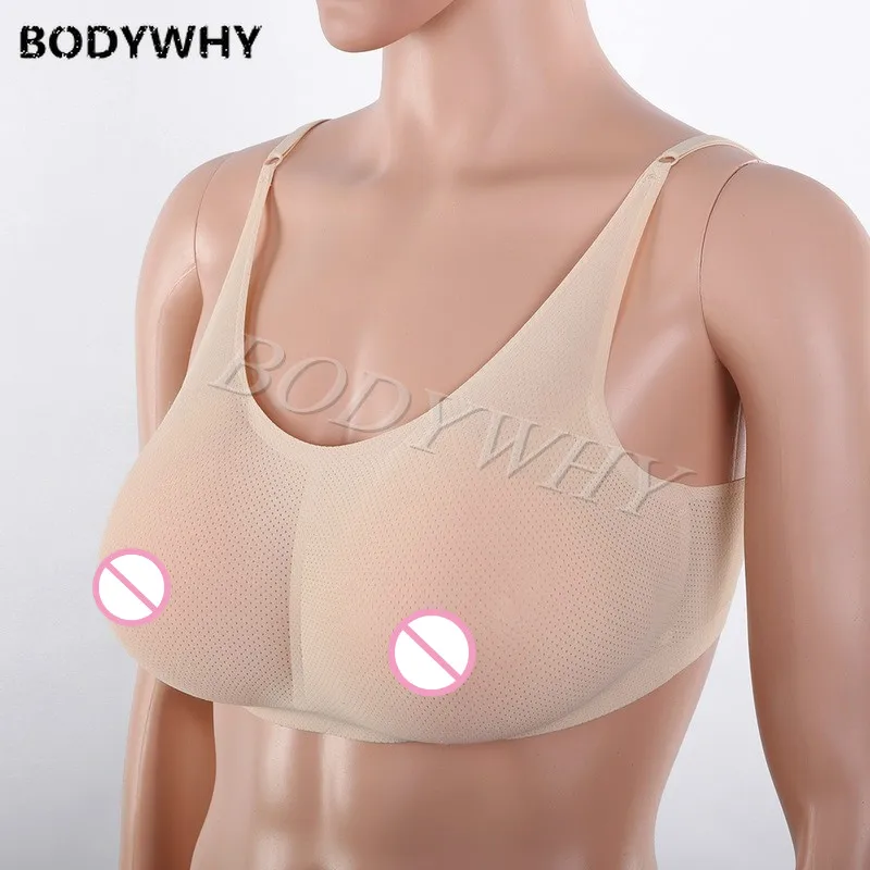 A-E Cup Breast Silicone Breast Forms Fake Boobs Triangle Breasts Suit Crossdresser Transvestite Drag Queen Casual Mastectomy Bra