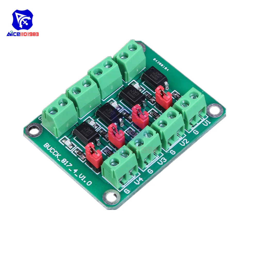 Diymore PC817 4 канальная оптопара изоляционная плата преобразователь напряжения