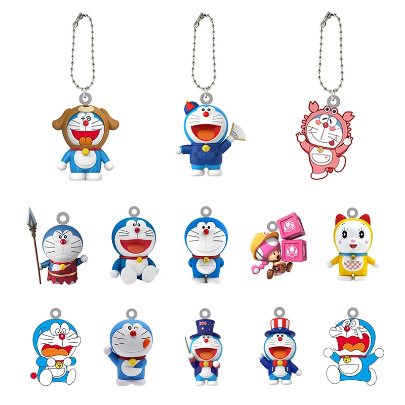

Bandai Doraemon Cute Character Shape Bead Ball Keychain Acrylic Doll Pendants Cartoon Key Chain Boys Men Creative Jewelry FDW94
