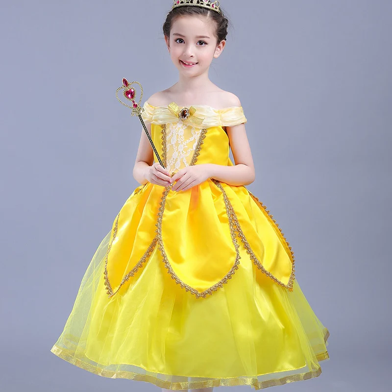 Belle/карнавальный костюм для костюмированной вечеринки платья девочек платье