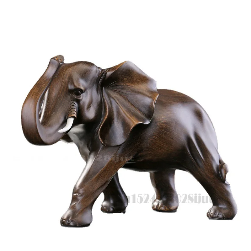 

Home Garden Decoration Resin Elephant Figurine Table Statue Crafts Office Living Room Feng Shui Elephant Decor Ornaments
