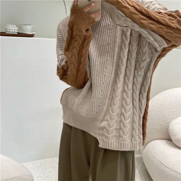 

restoring ancient ways the kind of knitted sweater female turtle neck twist hitting scene design feeling sweater dress