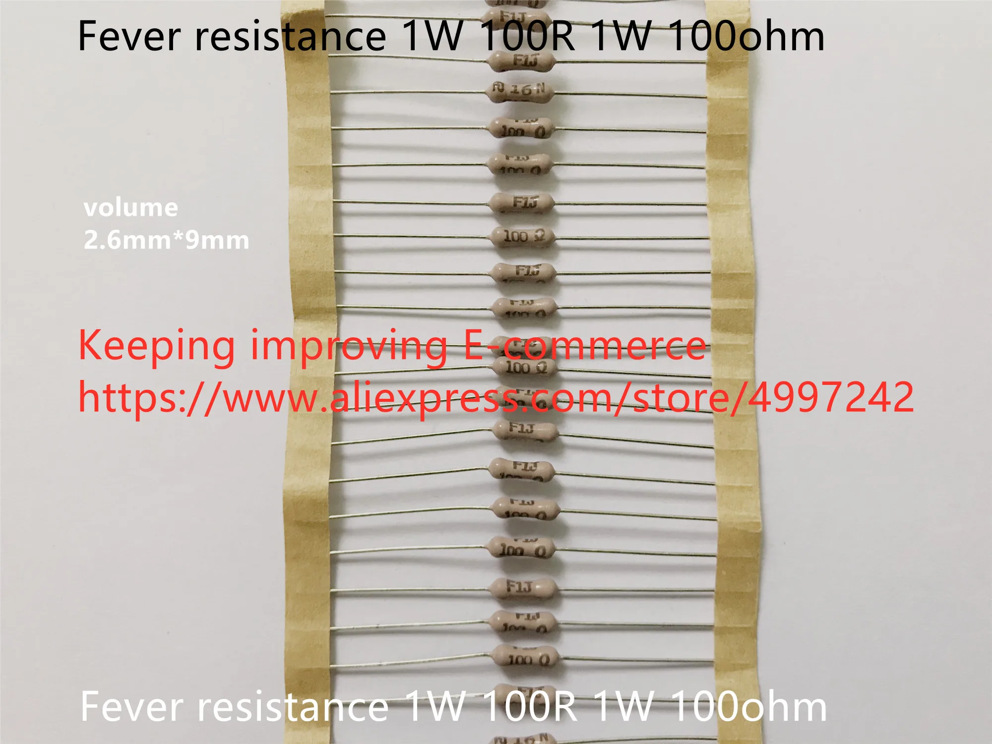 

Оригинальный новый 100% жаропрочный 1 Вт 100R 1 Вт 100ом объем 2,6 мм * 9 мм (индуктор)