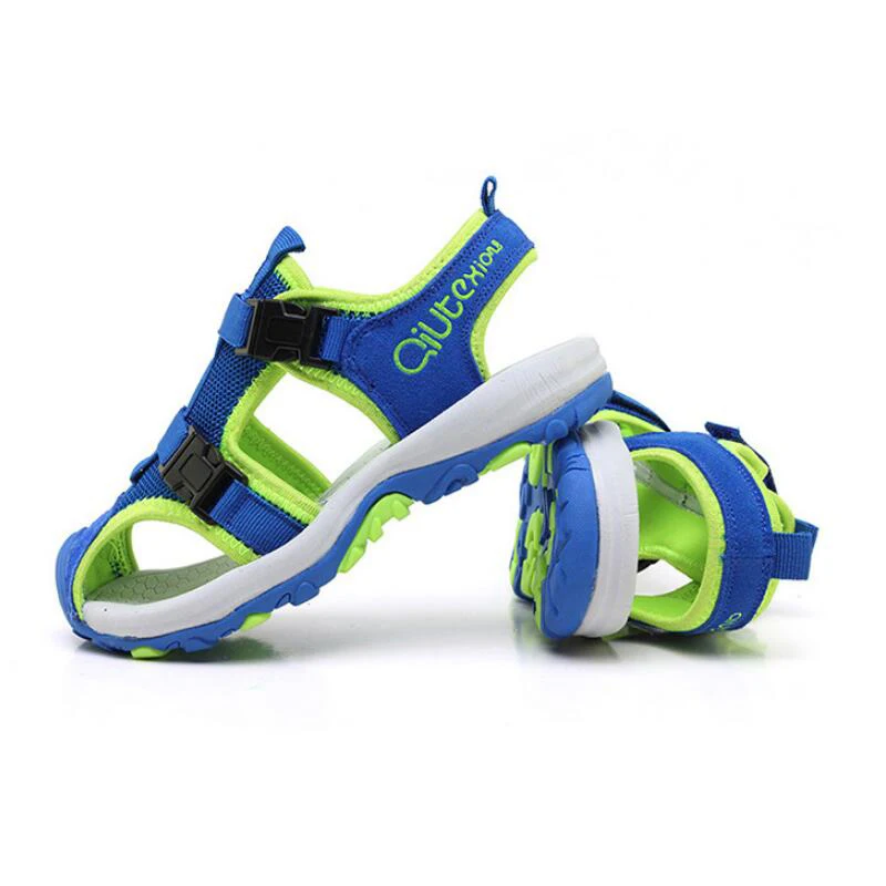 Сандалии детские кожаные для мальчиков и девочек модные пляжные босоножки