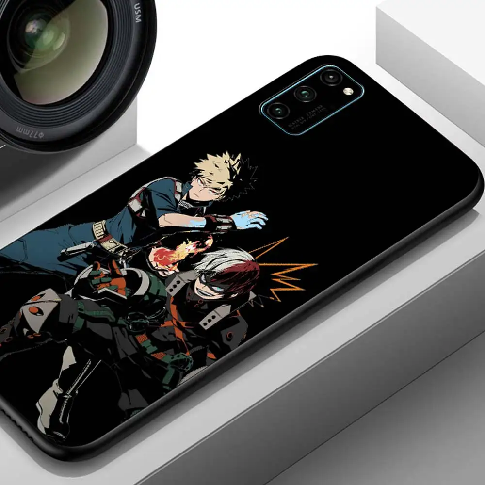 

Anime My Hero Academia Soft Fundas For Honor 30 20 10 Lite Pro Youth Plus Black Shell for HONOR 30i 20e 20s TPU Back