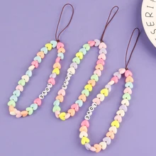 Wheat Ears Bracelets Phone Charm Acrylic Love Letters Beaded Wrist Strap Keychain on the Phone Lanyard Rope Accessories Wheat Ears Bracelets Phone Charm Acrylic Love Letters Beaded Wrist Strap Keychain on the Phone Lanyard Rope Accessories