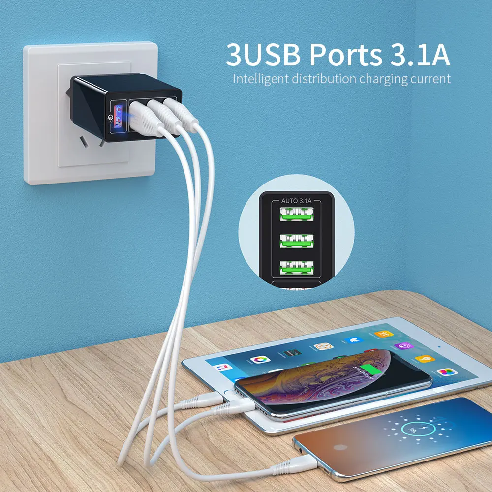 FPU Быстрая зарядка 4,0 3,0 USB зарядное устройство 48 Вт QC QC3.0 быстрое зарядное устройство настенный адаптер многопортовый портативный мобильный телефон зарядное устройство для Xiaomi