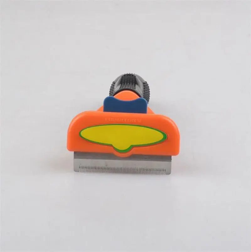 Orange M Щетка для ухода за домашними животными, инструмент для выпадения, гребень для обрезки кромок собак, кошек, грабли для удаления меха - Цвет: Orange M