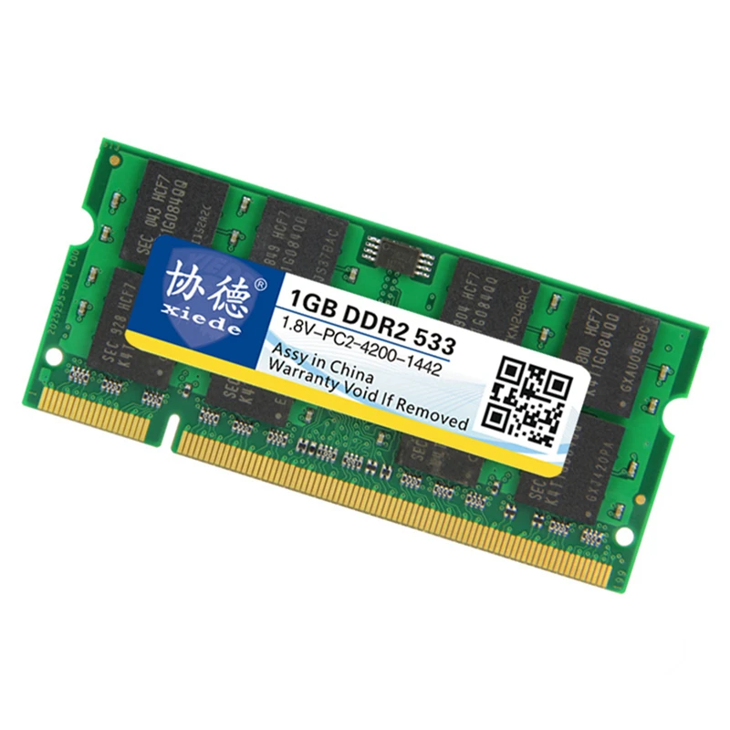 2Pcs Xiede Laptop Memory Ram Module Ddr2 533 Pc2-4200 240Pin Dimm 533Mhz for Notebook X028 1Gb &amp 2Gb | Компьютеры и офис