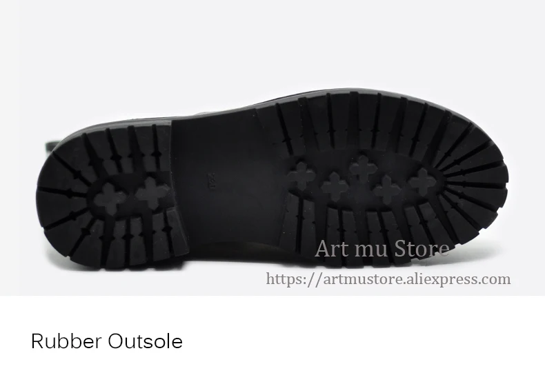 Artmu Ботинки martin; женские ботинки ручной работы из натуральной кожи; Новинка года; рыцарские сапоги на толстой подошве с круглым носком и перекрестной шнуровкой; 5093A