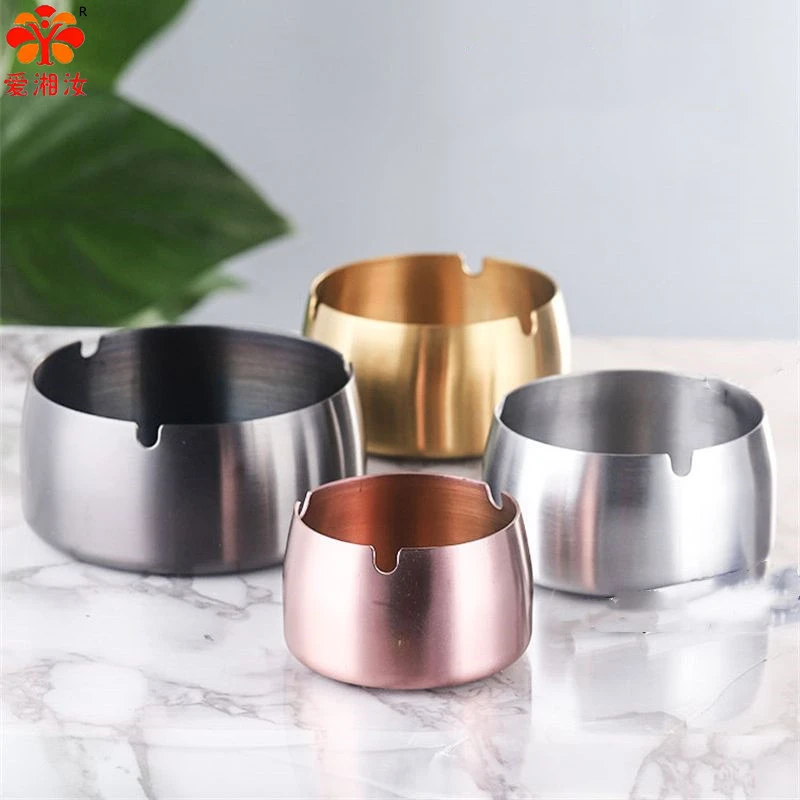 

Aixiangru Home/Internet Bar/Hotel/Living Room/KTV European Style Stainless Steel Ashtray, Black/Silver/Gold/Rose