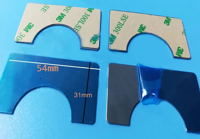 31x54mm 5 шт./Лот 18 Размер универсальная прямоугольная круглая металлическая тарелка диск железный лист для магнита магнитный автомобильный держатель для мобильного телефона - Цвет: 31x54mm