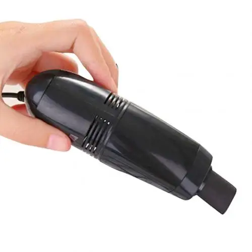 Black Портативный USB мягкий компьютерный ноутбук пылесос клавиатура зазоры щетка для удаления пыли инструмент для удаления пыли маленькая всасывающая щетка - Цвет: Black
