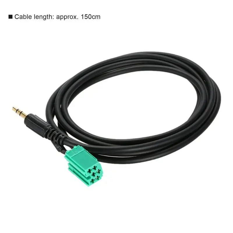 Car Aux Stereo Audio Line Input Adapter Cable 3.5mm For IPhone IPod MP3 Ford Focus Mk2 Bmw E60 Peugeot 407 | Автомобили и