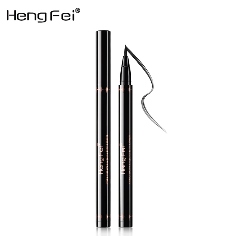 Черная Водостойкая Подводка для глаз Hengfei 1 шт. 36H стойкая гладкая жидкая подводка