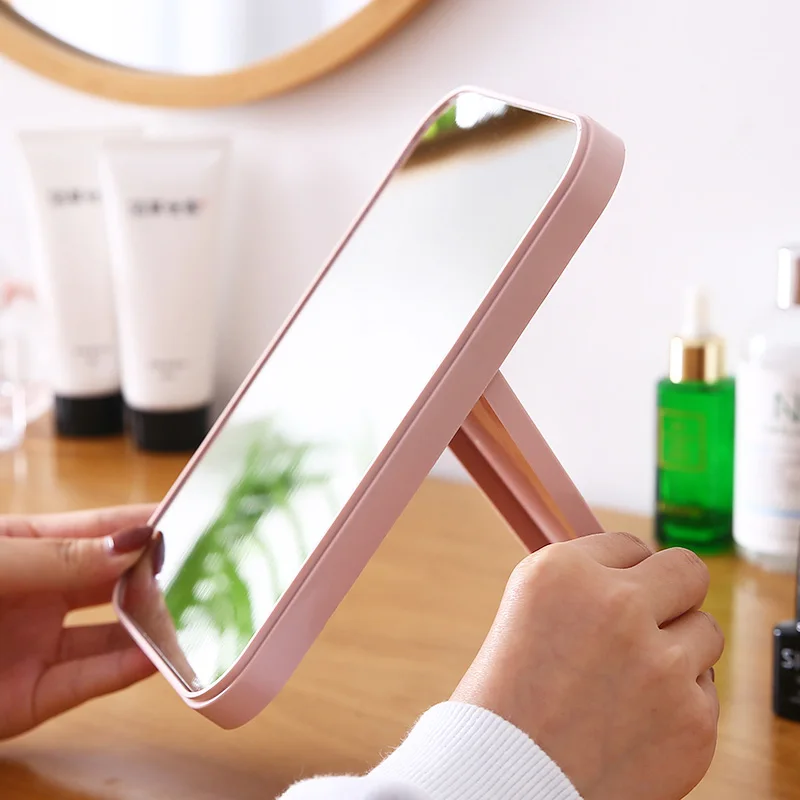 Портативное складное косметическое зеркало Большое Квадратное с одной стороны
