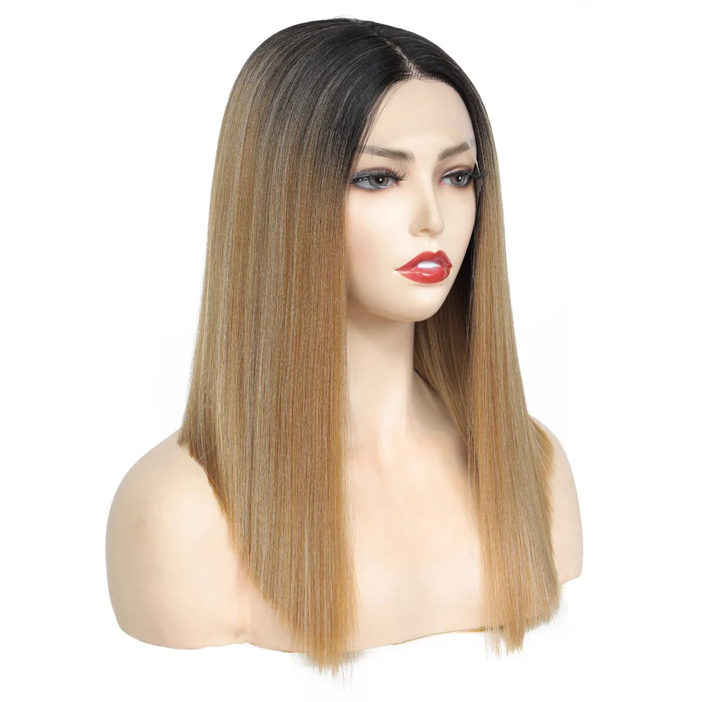 blonde synthetic lace front wig