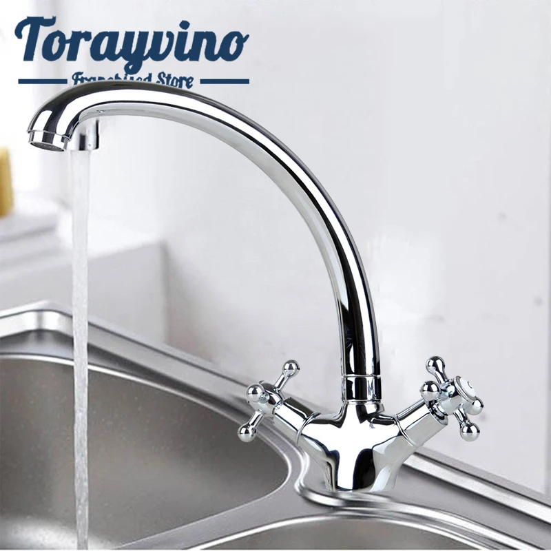 Torayvino RU Роскошный кухонный кран для раковины grifo de cocina agua fria caliente вращающийся