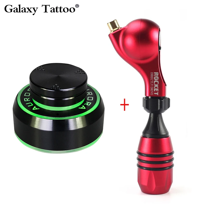 

Professional Tattoo Set Rotating Tattoo Machine Pen Rocket D3 and Aurora I Tattoo Power Supply